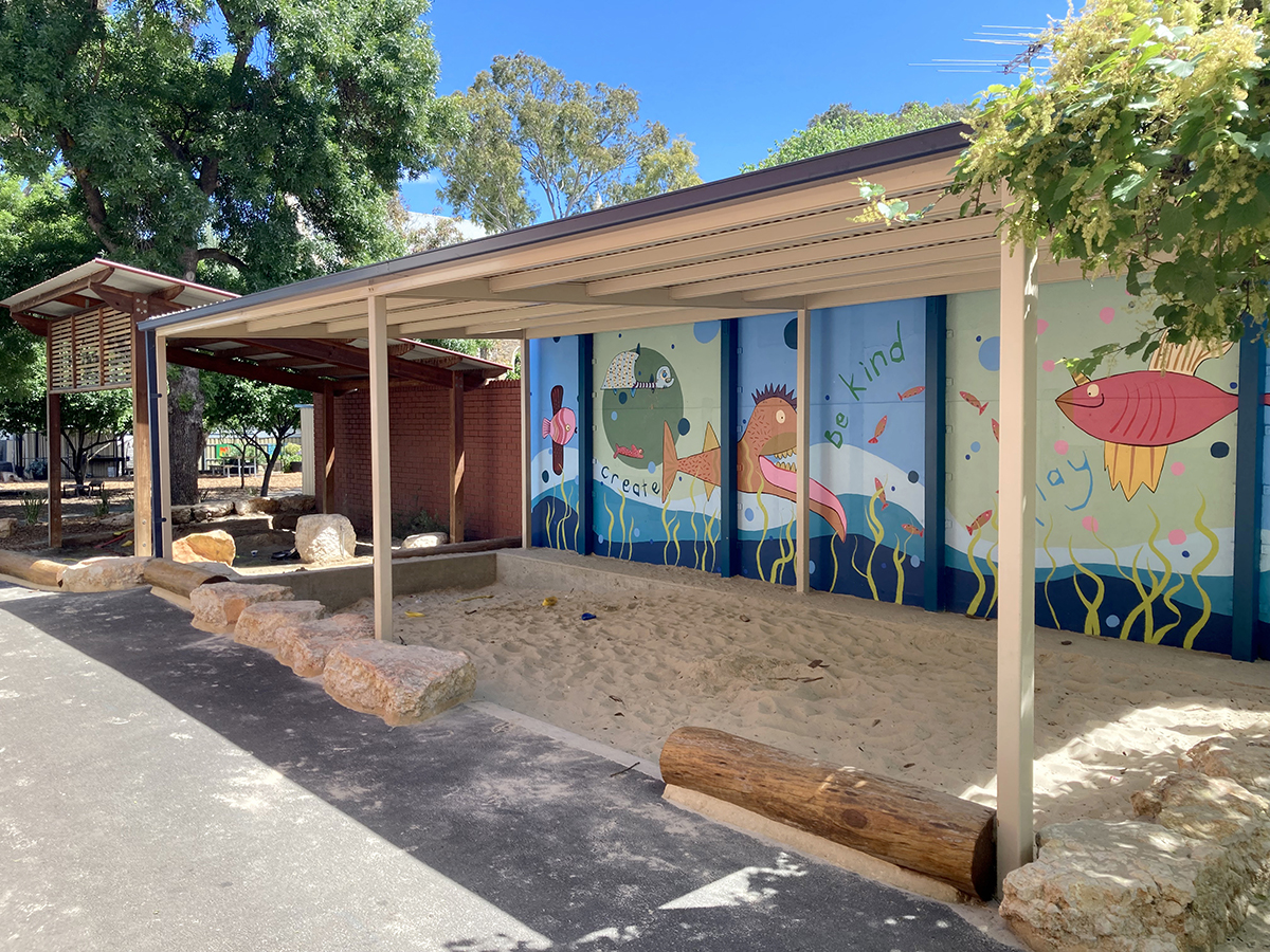 Sandpit and Mural