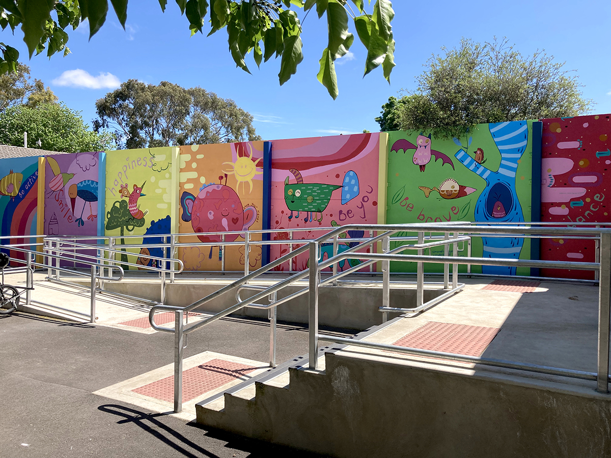 Toilet Block and Mural